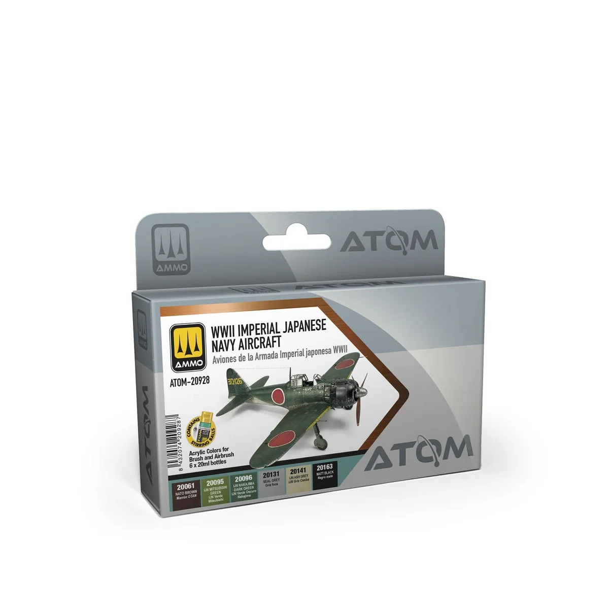 ATOM WWII Imperial Japanese Navy Aircraft Set - AMMO by MIG Jimenez... ATOM WWII Imperial Japanese Navy Aircraft Set - AMMO by MIG Jimenez...