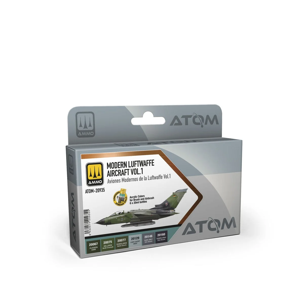 ATOM Modern Lufttwaffe Aircraft Vol 1 Set - AMMO by MIG Jimenez ATO...