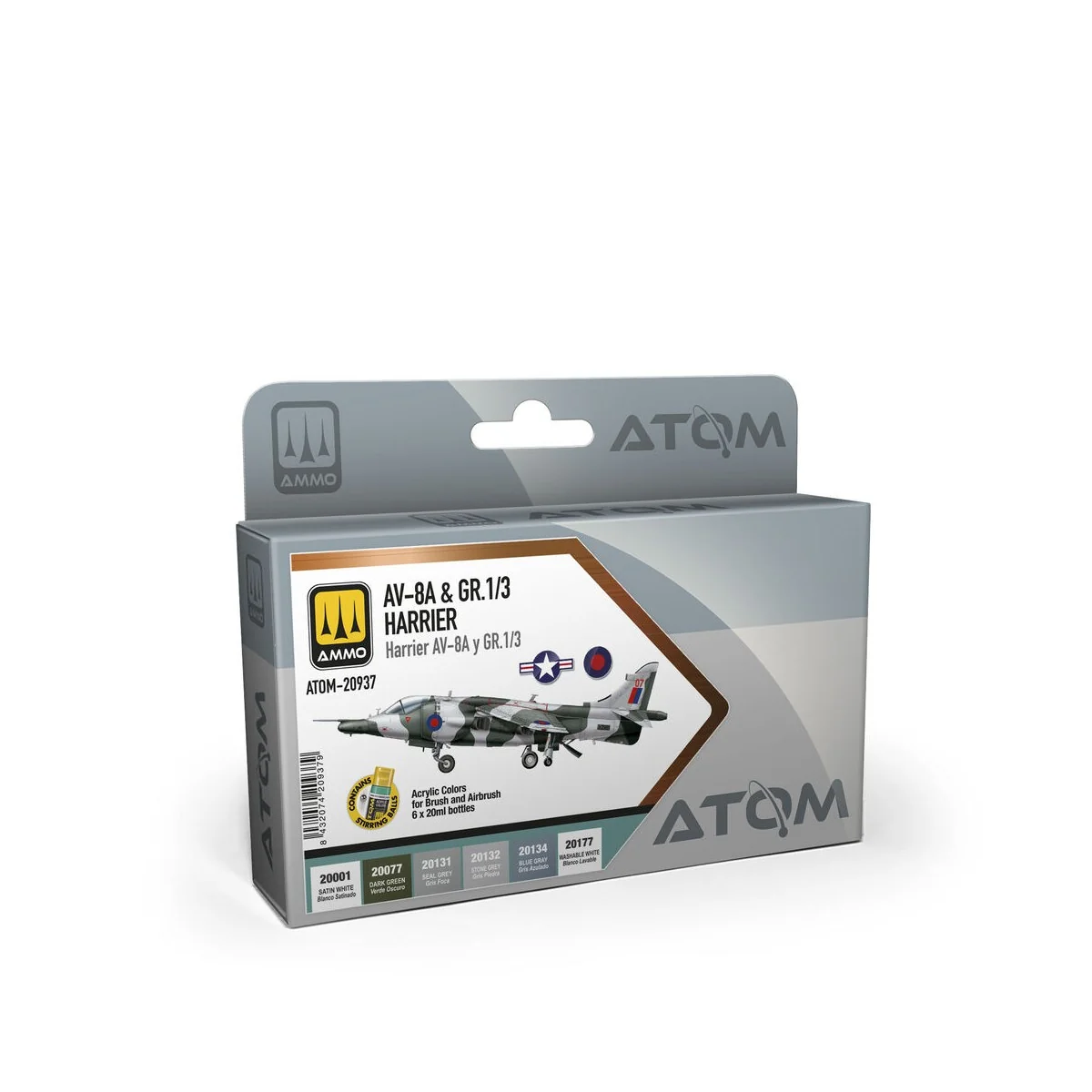 ATOM AV-8A & Gr.1/3 Harrier Set - AMMO by MIG Jimenez ATOM-20937