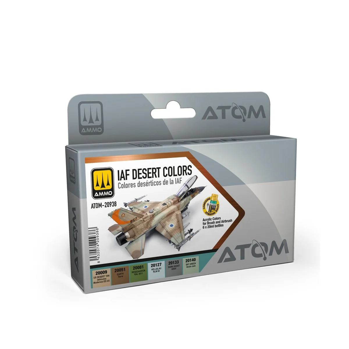 ATOM IAF Desert Colors Set - AMMO by MIG Jimenez ATOM-20938