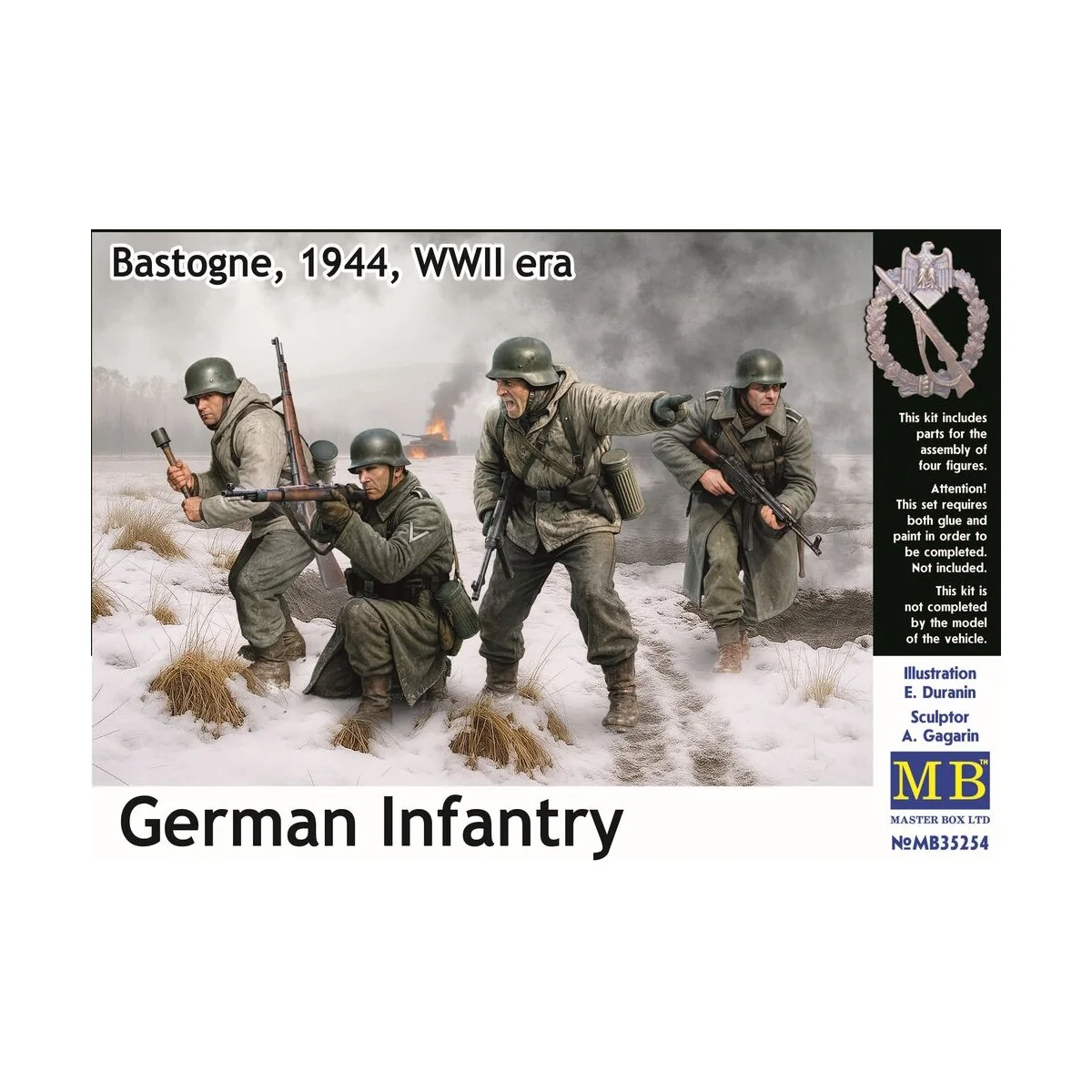 German Infantry. Bastogne, 1944, WWII era, 1/35 - Master Box Ltd. 3...