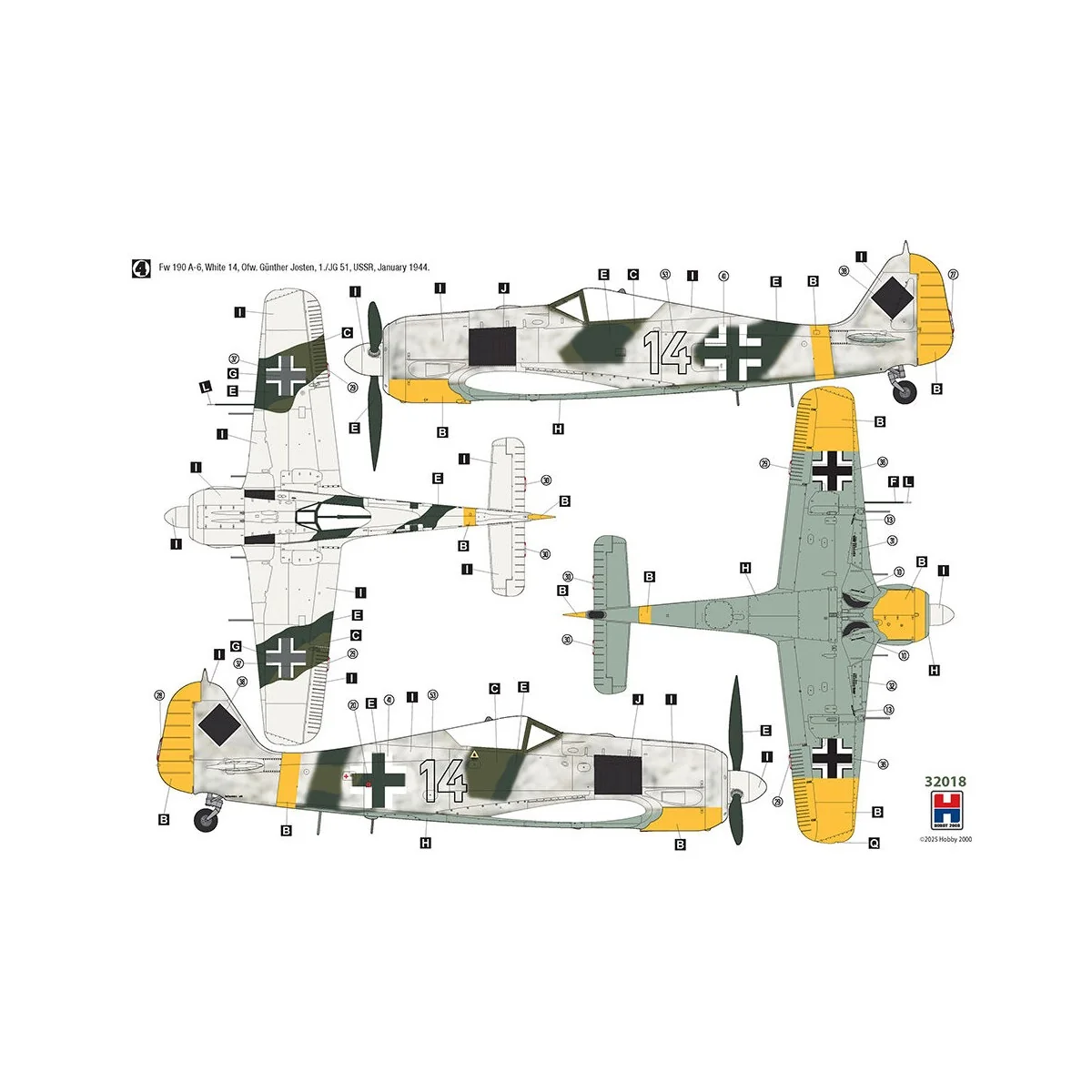 Focke-Wulf Fw 190 A-6 Eastern Front, 1/32 - Hobby 2000 H2K32018 Focke-Wulf Fw 190 A-6 Eastern Front, 1/32 - Hobby 2000 H2K32018