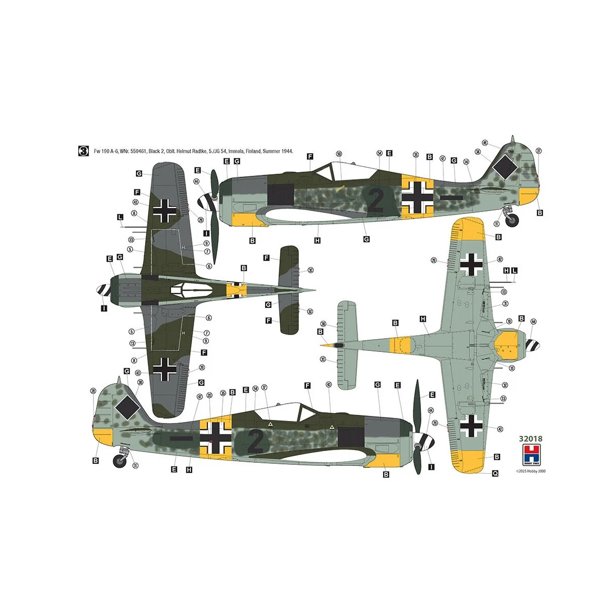 Focke-Wulf Fw 190 A-6 Eastern Front, 1/32 - Hobby 2000 H2K32018 Focke-Wulf Fw 190 A-6 Eastern Front, 1/32 - Hobby 2000 H2K32018