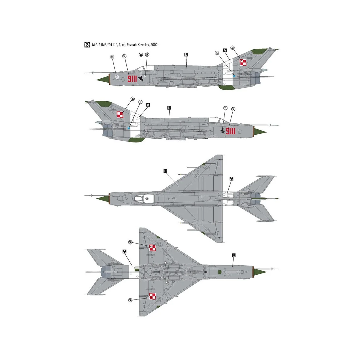 MiG-21MF Polish Air Force, 1/32 - Hobby 2000 H2K32019