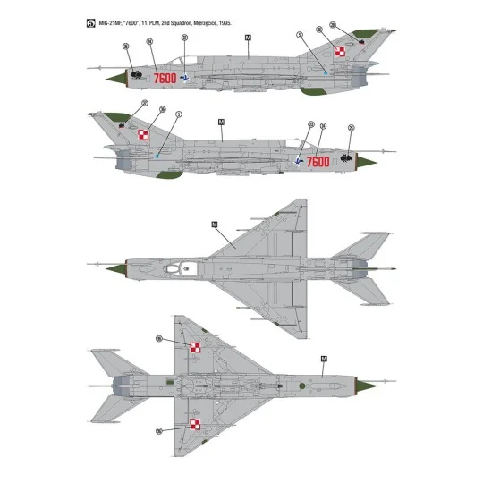 MiG-21MF Polish Air Force, 1/32 - Hobby 2000 H2K32019