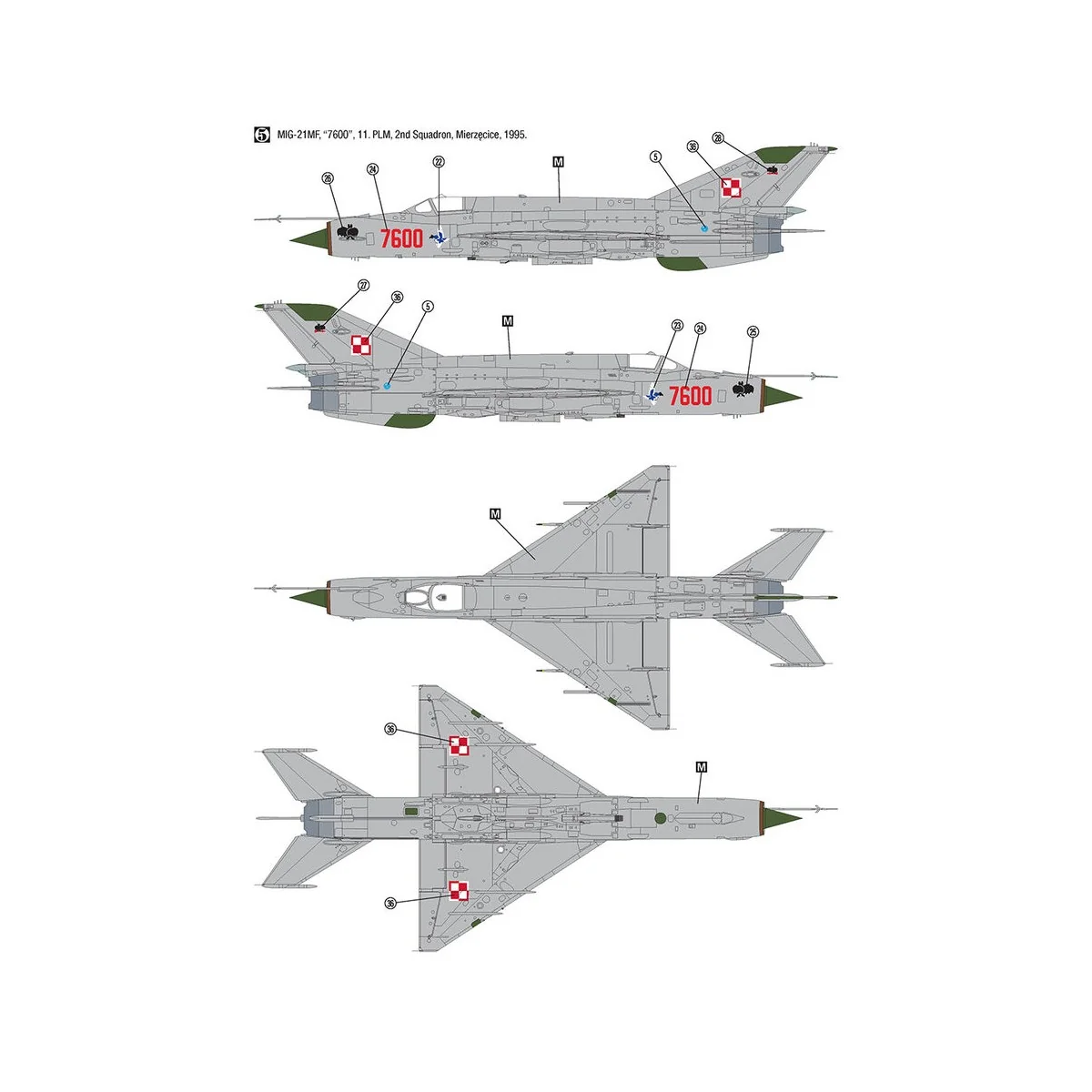 MiG-21MF Polish Air Force, 1/32 - Hobby 2000 H2K32019