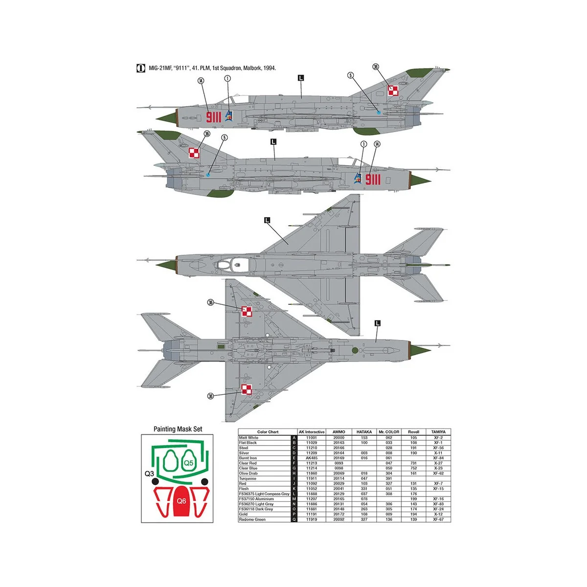 MiG-21MF Polish Air Force, 1/32 - Hobby 2000 H2K32019