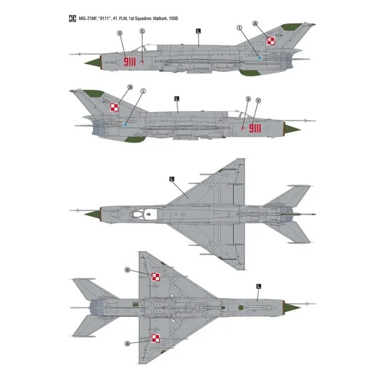 MiG-21MF Polish Air Force, 1/32 - Hobby 2000 H2K32019