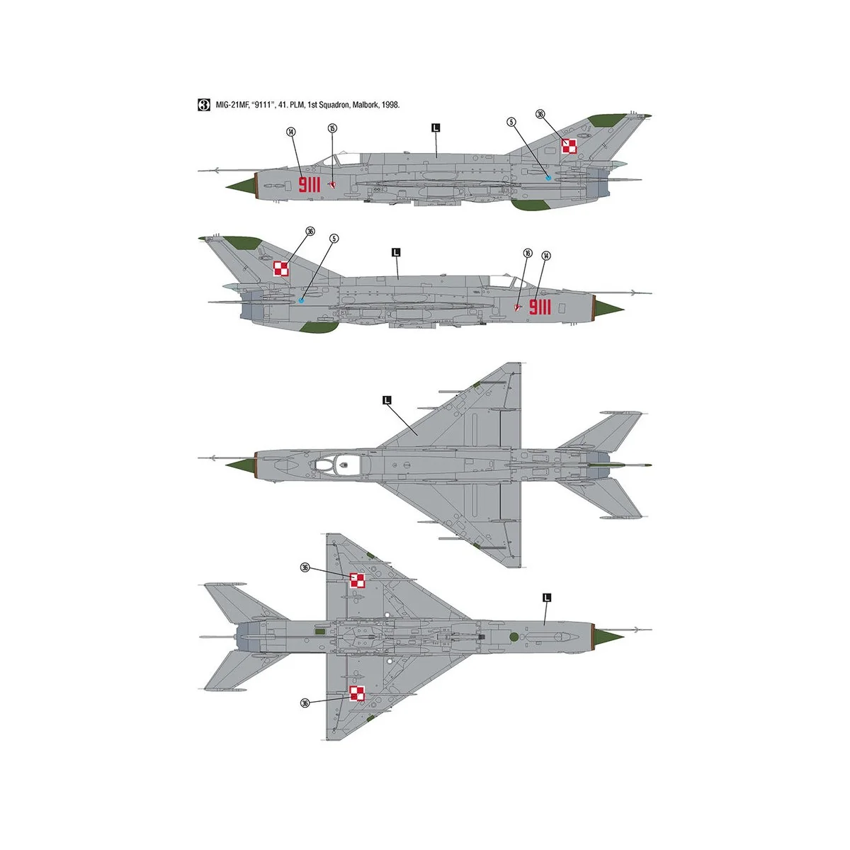 MiG-21MF Polish Air Force, 1/32 - Hobby 2000 H2K32019