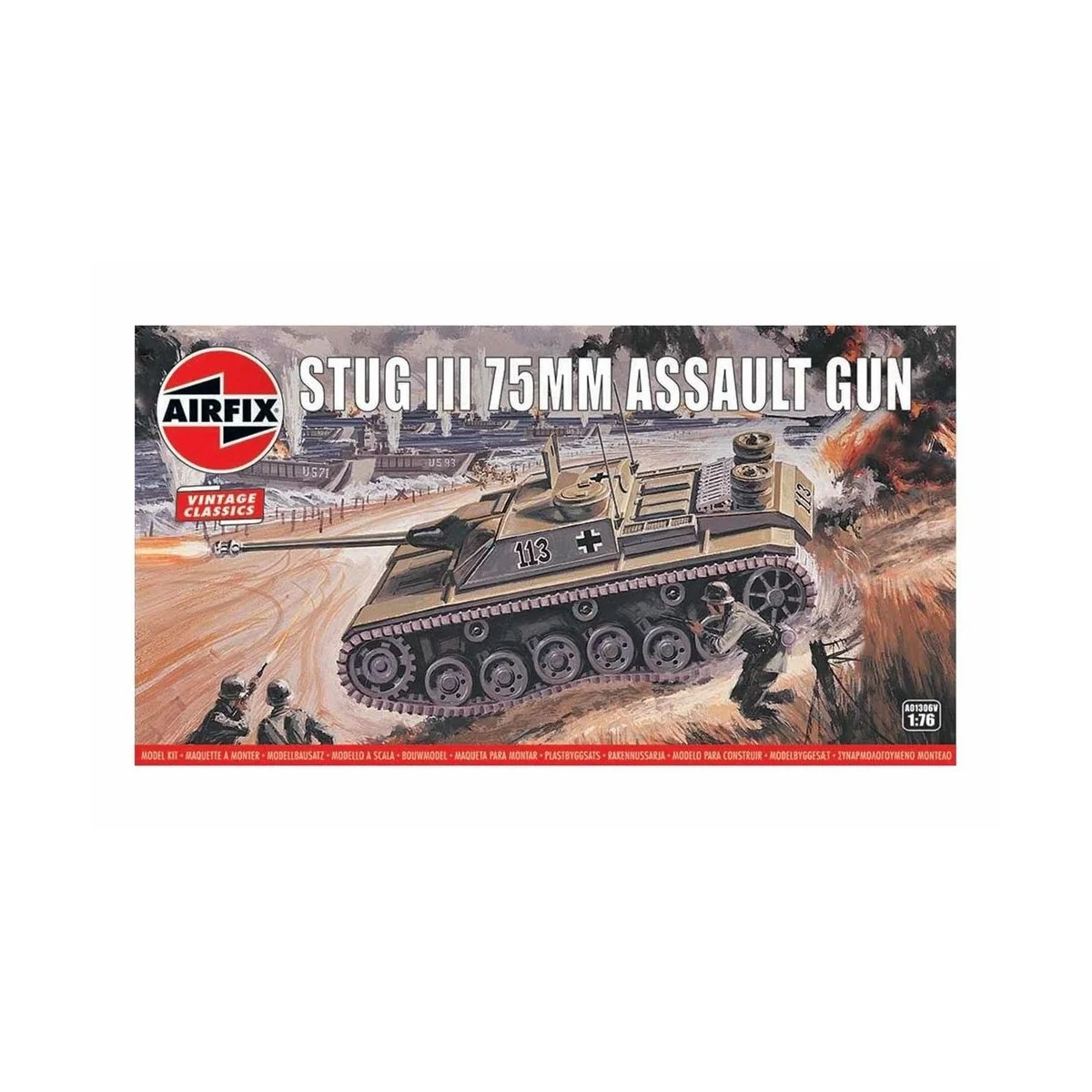 Stug III 75mm Assault Gun,Vintage Classics - Airfix A01306V