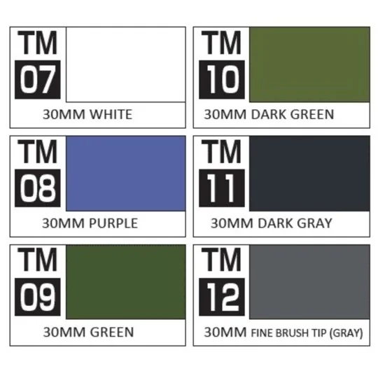 Mr Hobby -Gunze 30 MINUTES MISSIONS Marker Basic Set - Mr Hobby - G...