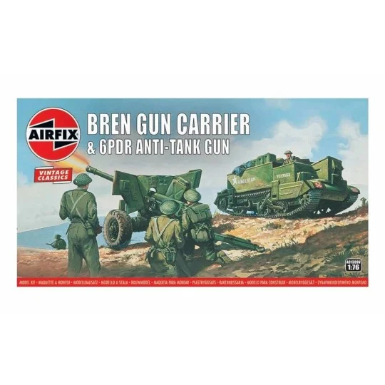 Bren Gun Carrier& 6 pdr AT Gun, Vintage Classics, 1/76 - Airfix A01... Bren Gun Carrier& 6 pdr AT Gun, Vintage Classics, 1/76 - Airfix A01...
