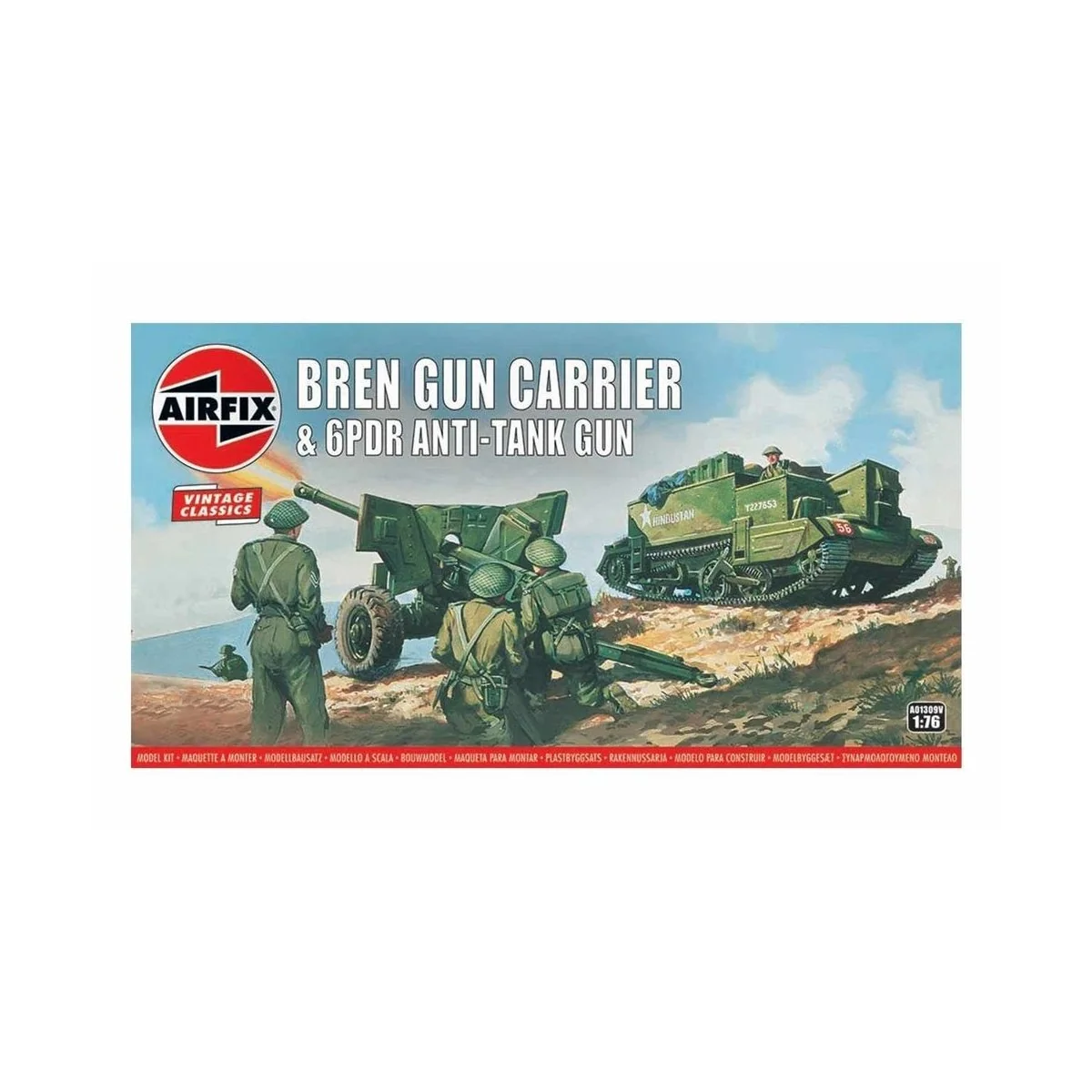 Bren Gun Carrier& 6 pdr AT Gun, Vintage Classics, 1/76 - Airfix A01... Bren Gun Carrier& 6 pdr AT Gun, Vintage Classics, 1/76 - Airfix A01...