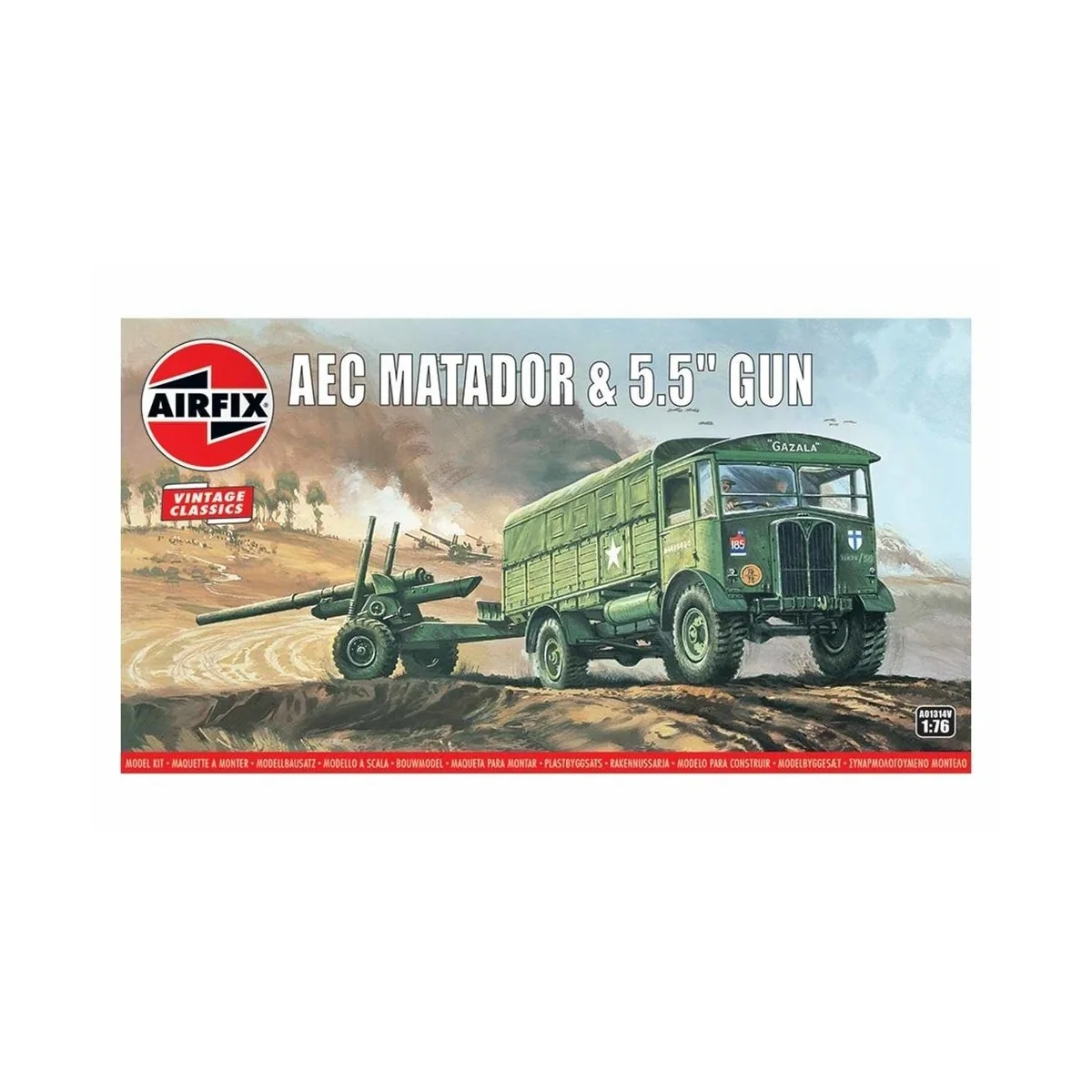 AEC Matador & 5.5inch Gun, Vintage Classics, 1/76 - Airfix A01314V AEC Matador & 5.5inch Gun, Vintage Classics, 1/76 - Airfix A01314V