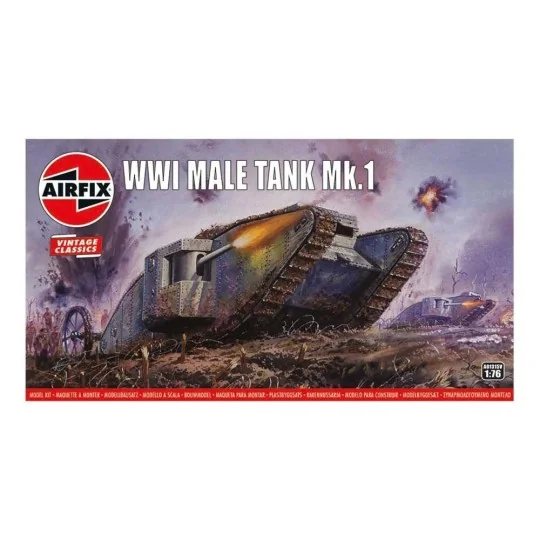 WWI "Male" Tank Mk.I, Vintage Classics, 1/76 - Airfix A01315V WWI "Male" Tank Mk.I, Vintage Classics, 1/76 - Airfix A01315V