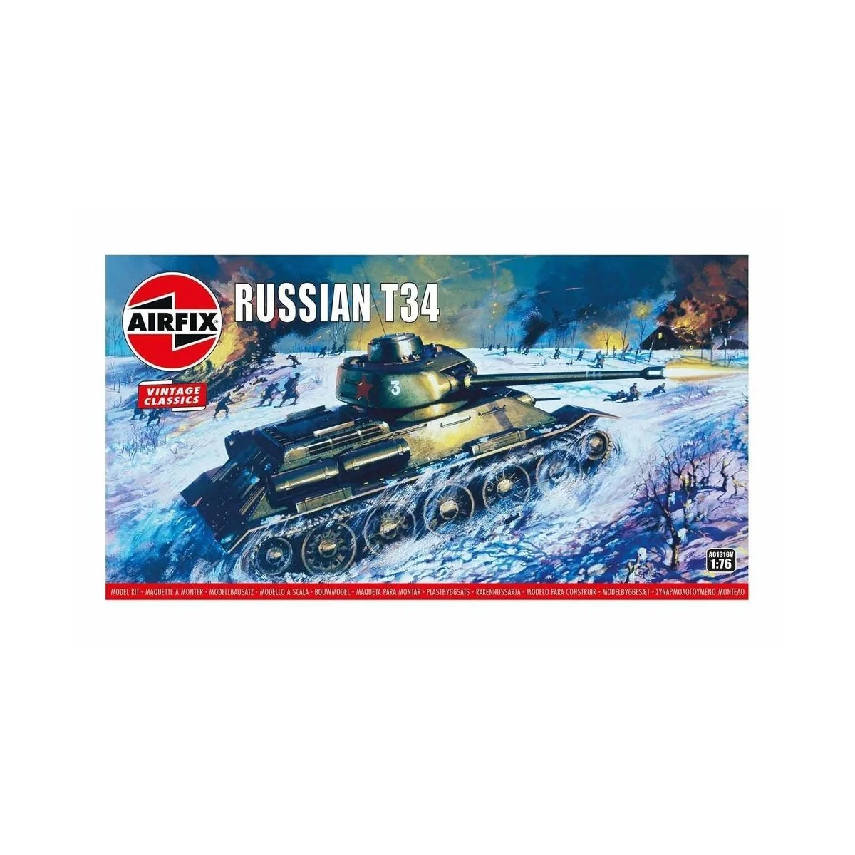Russian T-34 Medium Tank, Vintage Classic, 1/76 - Airfix A01316V Russian T-34 Medium Tank, Vintage Classic, 1/76 - Airfix A01316V