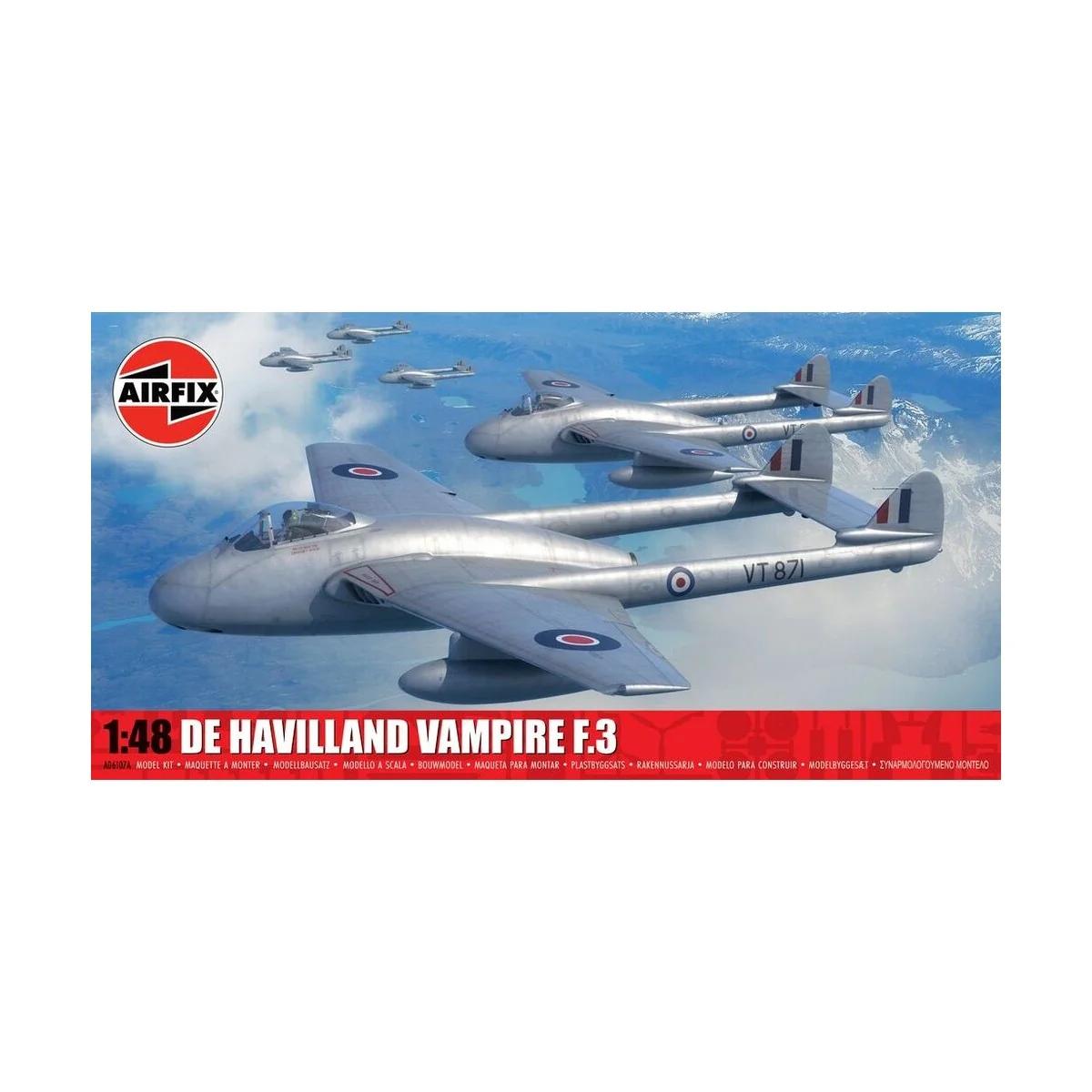 De Havilland Vampire F.3, 1/48 - Airfix A06107A De Havilland Vampire F.3, 1/48 - Airfix A06107A