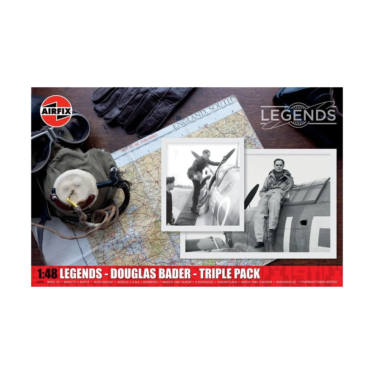Legends - Douglas Bader - Triple Pack, 1/48 - Airfix A40101 Legends - Douglas Bader - Triple Pack, 1/48 - Airfix A40101