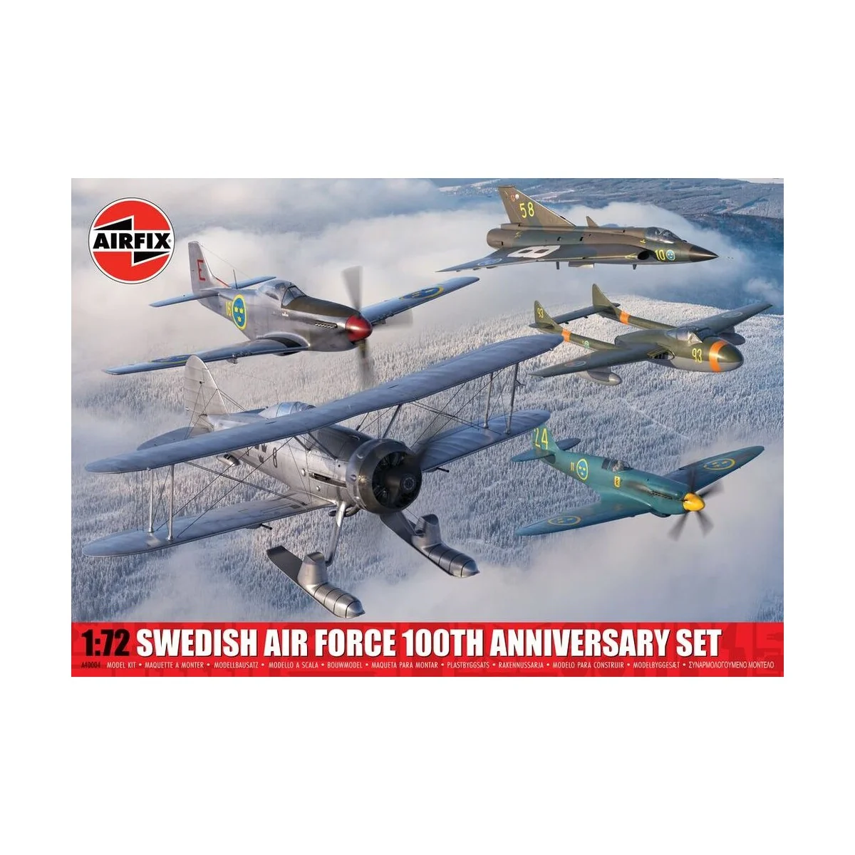 Swedish Air Force 100th Anniversary Set, 1/72 - Airfix A40004 Swedish Air Force 100th Anniversary Set, 1/72 - Airfix A40004