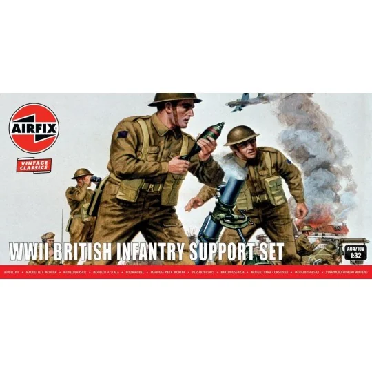 British Infantry Support Set, 1/32 - Airfix A04710V British Infantry Support Set, 1/32 - Airfix A04710V