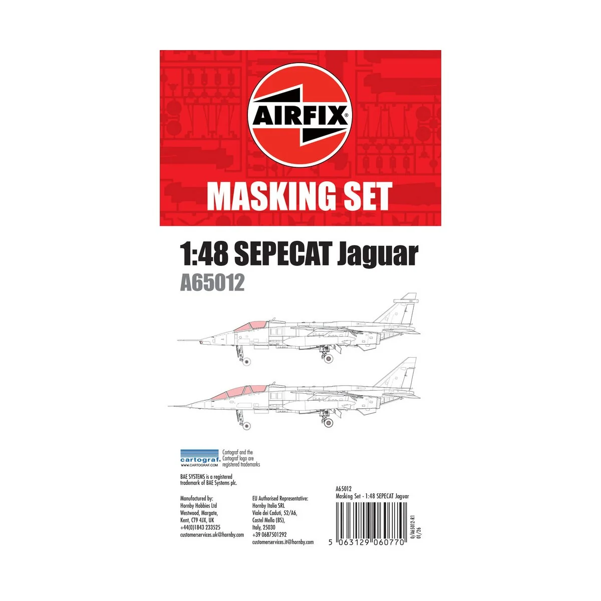 Masking Set - SEPECAT Jaguar, 1/48 - Airfix A65012
