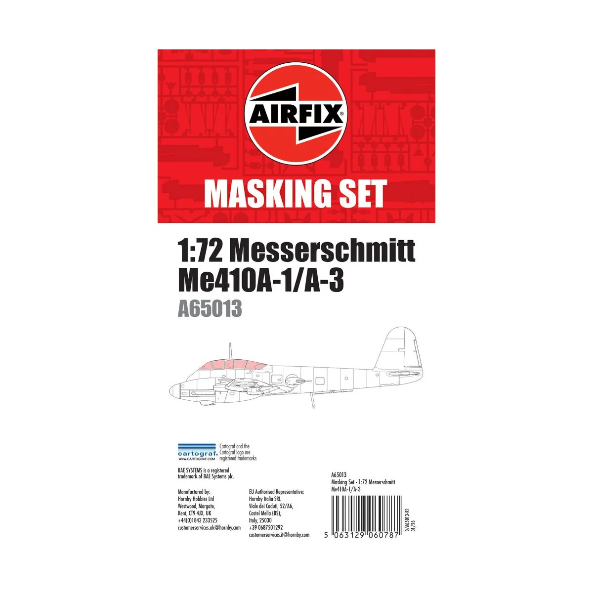 Masking Set - Me410, 1/72 - Airfix A65013