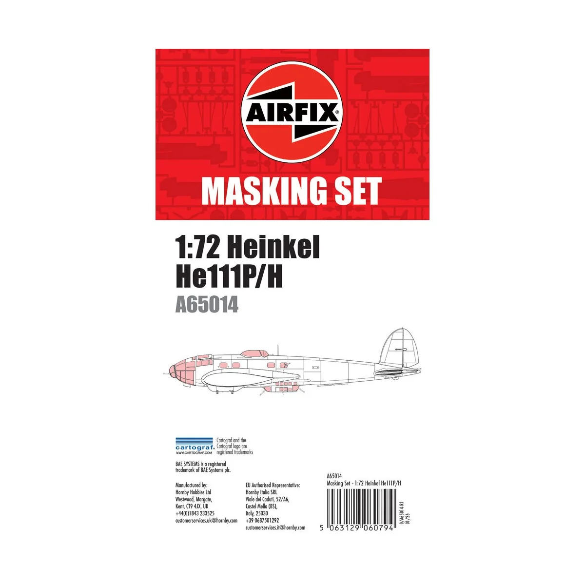 Masking Set - Heinkel He111, 1/72 - Airfix A65014