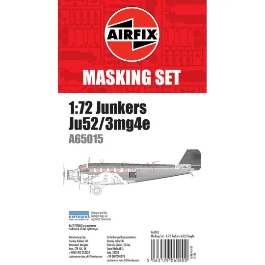 Masking Set - Junkers Ju52/3mg4e, 1/72 - Airfix A65015 Masking Set - Junkers Ju52/3mg4e, 1/72 - Airfix A65015