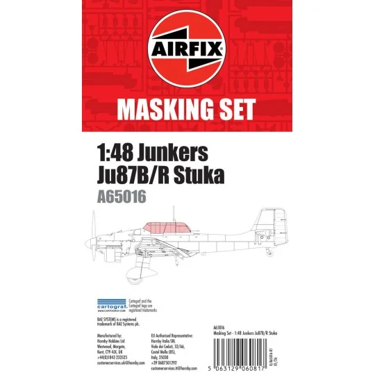 Masking Set - Junkers Ju87 Stuka, 1/48 - Airfix A65016