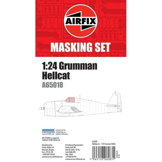Masking Set - Gumman Hellcat, 1/24 - Airfix A65018 Masking Set - Gumman Hellcat, 1/24 - Airfix A65018