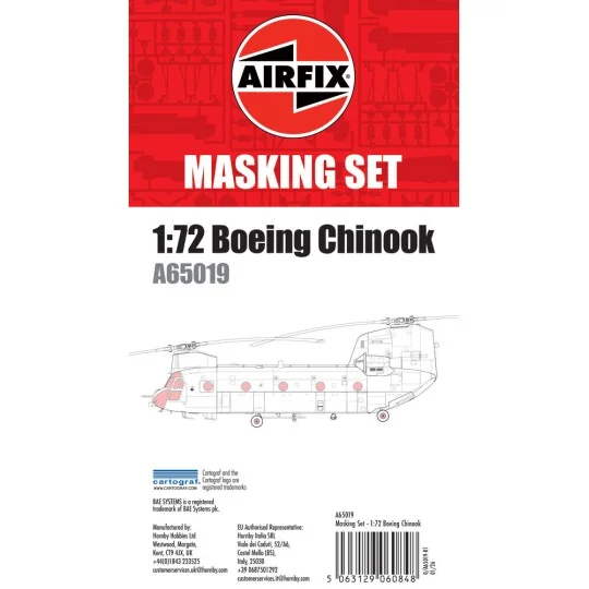 Masking Set - Boeing Chinook, 1/72 - Airfix A65019