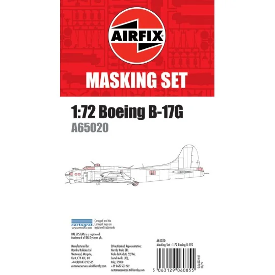 Masking Set - Boeing B-17, 1/72 - Airfix A65020