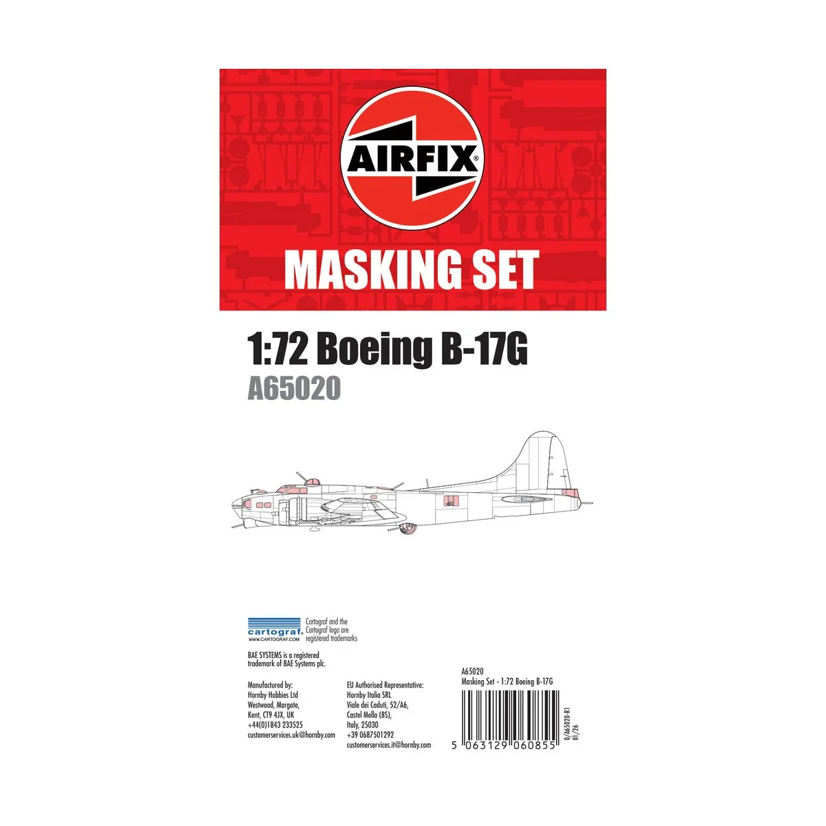 Masking Set - Boeing B-17, 1/72 - Airfix A65020