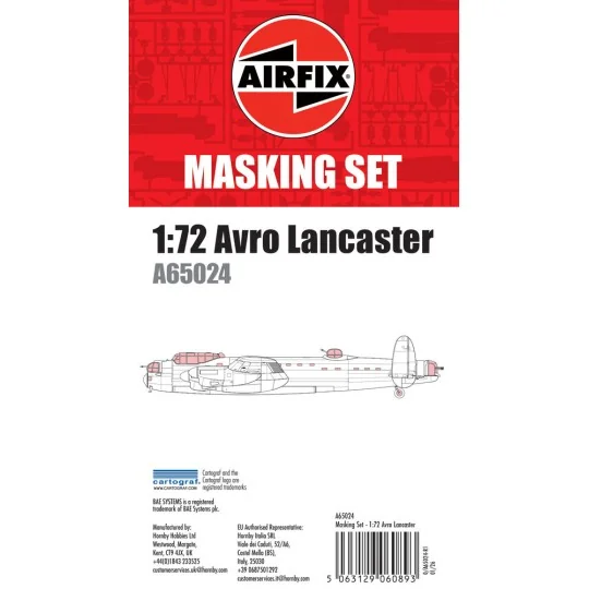 Masking Set - Avro Lancaster, 1/72 - Airfix A65024