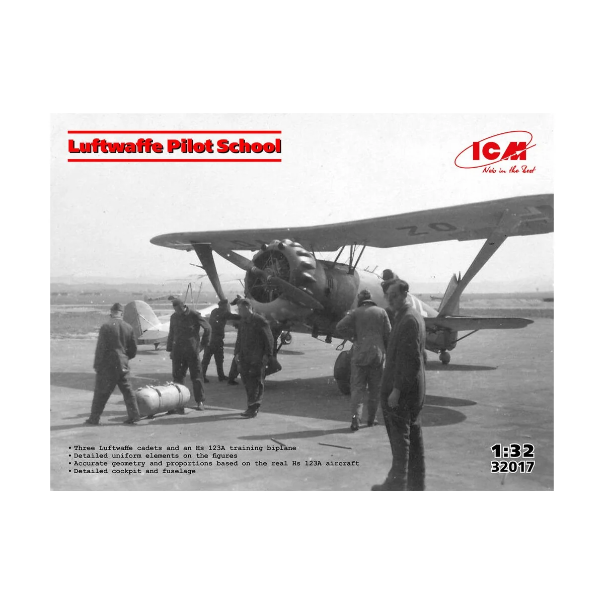 Luftwaffe Pilot School (Hs 123A (late) with crew), 1/32 - ICM 32017 Luftwaffe Pilot School (Hs 123A (late) with crew), 1/32 - ICM 32017