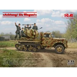 Achtung! Sie fliegen! (Sd.Kfz.3b with 2 cm Flak 38 and crew), 1/35 ...