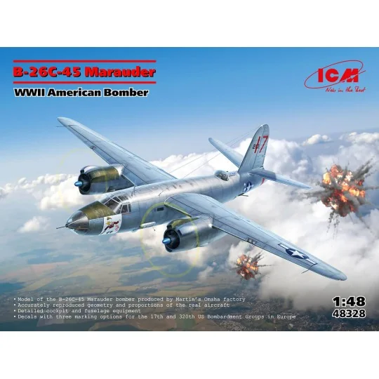 B-26C-45 Marauder, WWII American Bomber, 1/48 - ICM 48328