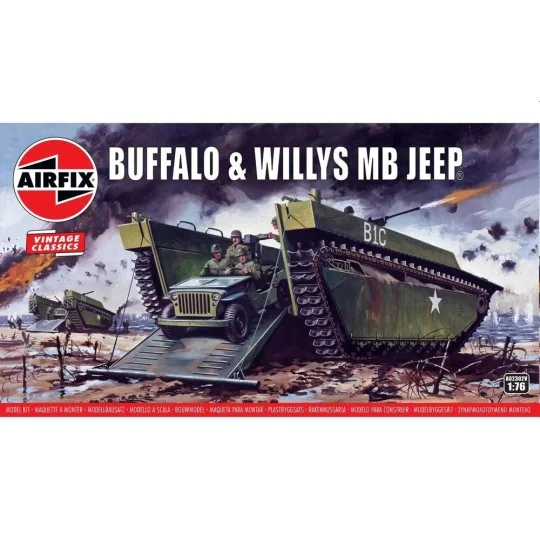 Buffalo Amphibian LVT & Jeep, 1/76 - Airfix A02302V Buffalo Amphibian LVT & Jeep, 1/76 - Airfix A02302V