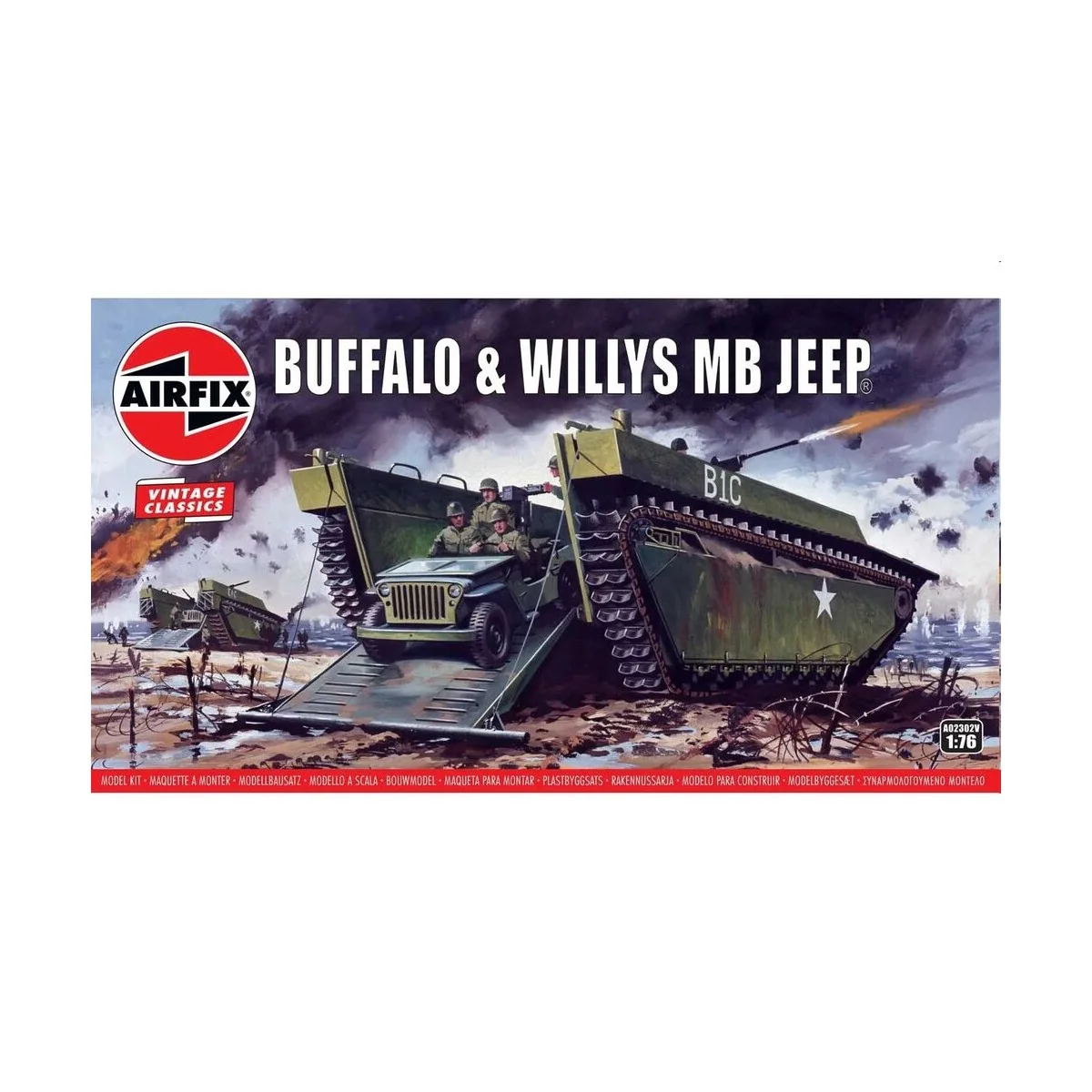 Buffalo Amphibian LVT & Jeep, 1/76 - Airfix A02302V Buffalo Amphibian LVT & Jeep, 1/76 - Airfix A02302V