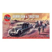 88mm Flak Gun & Tractor, Vintage Classic, 1/76 - Airfix A02303V