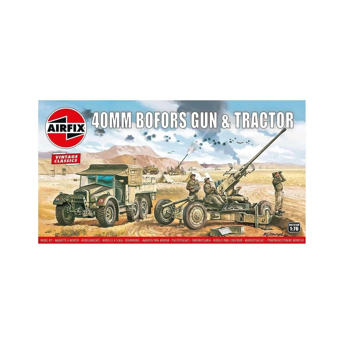 Bofors 40mm Gun & Tractor, Vintage Classi, 1/76 - Airfix A02314V