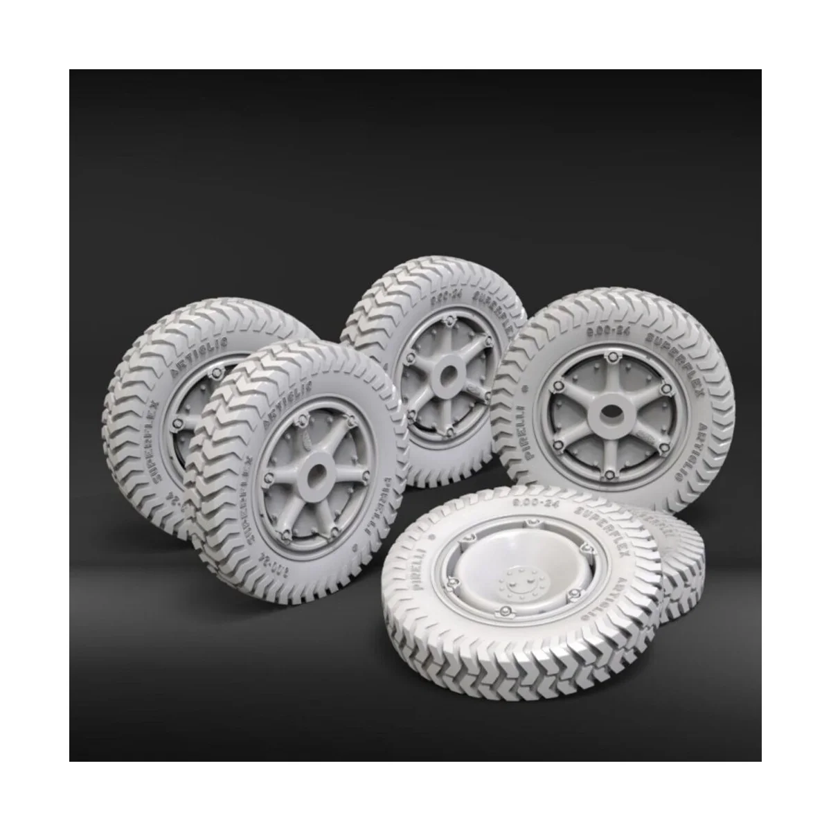 Autoblinda AB41 'Artiglio' wheels set, 1/35 - Royal Model RM1162
