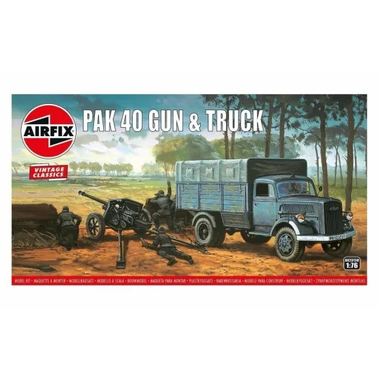 Opel Blitz & Pak 40 Gun, Vintage Classic, 1/76 - Airfix A02315V Opel Blitz & Pak 40 Gun, Vintage Classic, 1/76 - Airfix A02315V