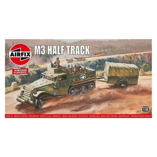 M3 Half Track & 1 Ton Trailer, Vintage Classics, 1/76 - Airfix A02318V M3 Half Track & 1 Ton Trailer, Vintage Classics, 1/76 - Airfix A02318V
