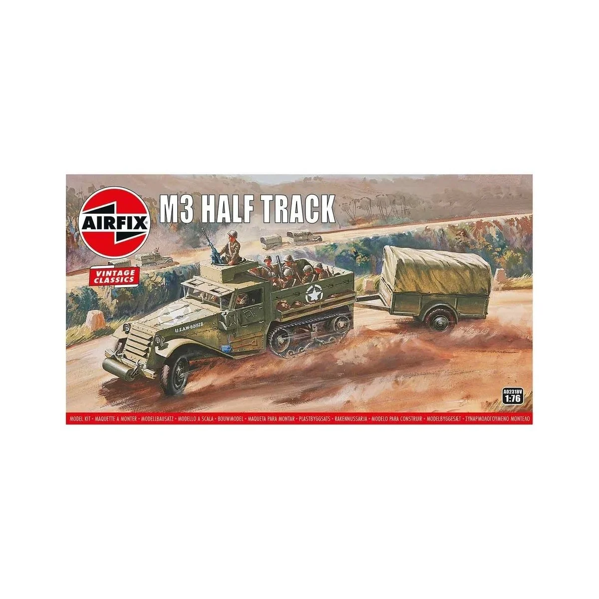 M3 Half Track & 1 Ton Trailer, Vintage Classics - Airfix A02318V