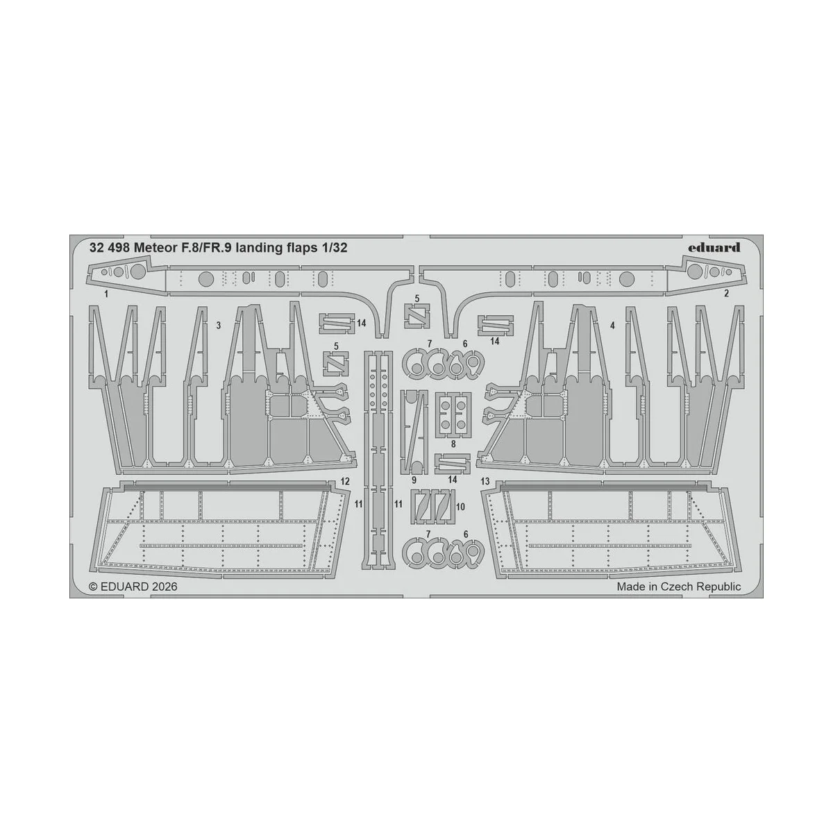 Meteor F.8/FR.9 landing flaps for Revell, 1/32 - Eduard Accessories...