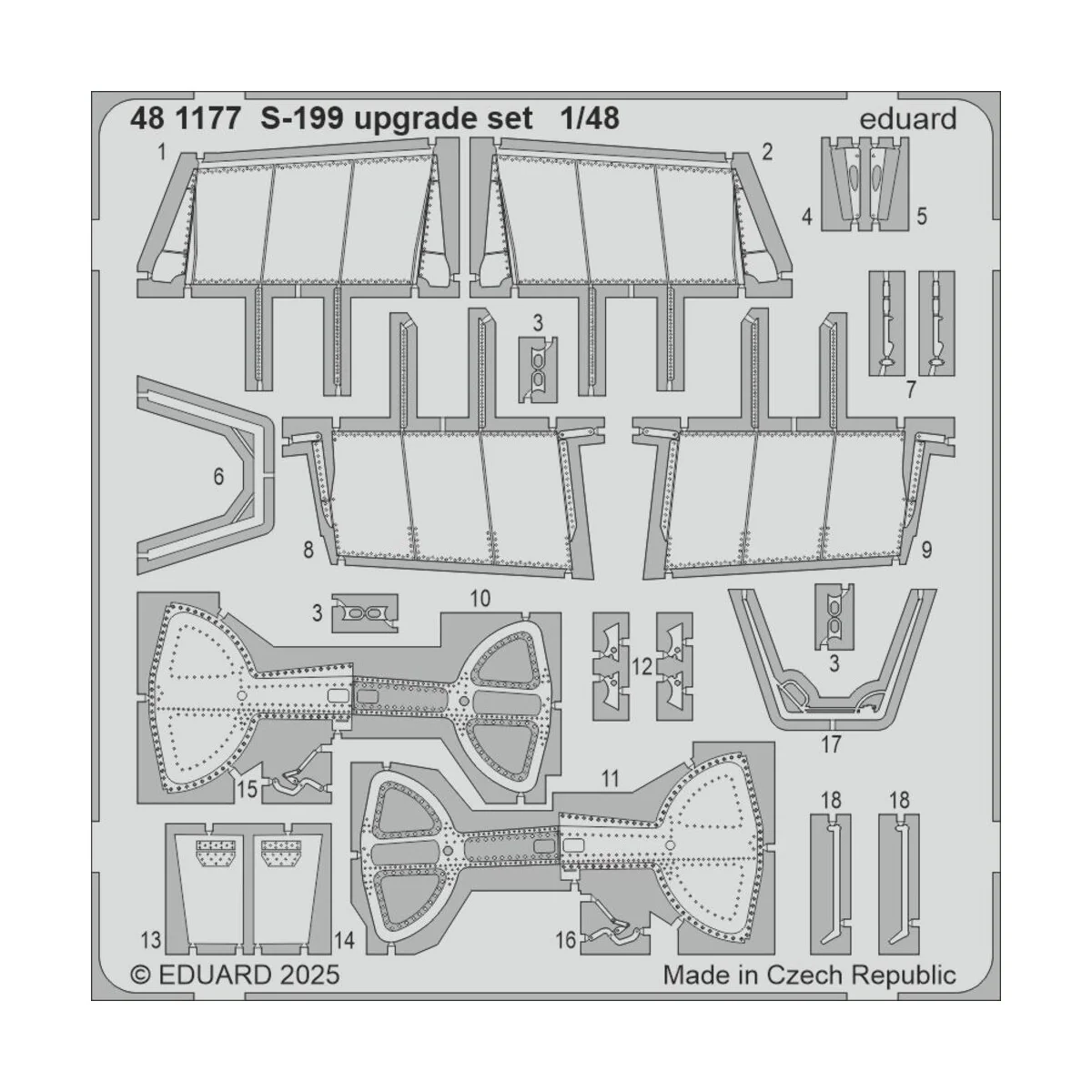 S-199 upgrade set for Eduard, 1/48 - Eduard Accessories 481177