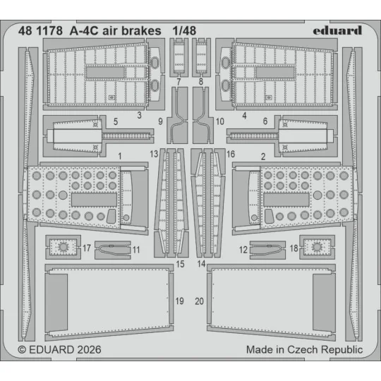 A-4C air brakes for Hobby Boss, 1/48 - Eduard Accessories 481178