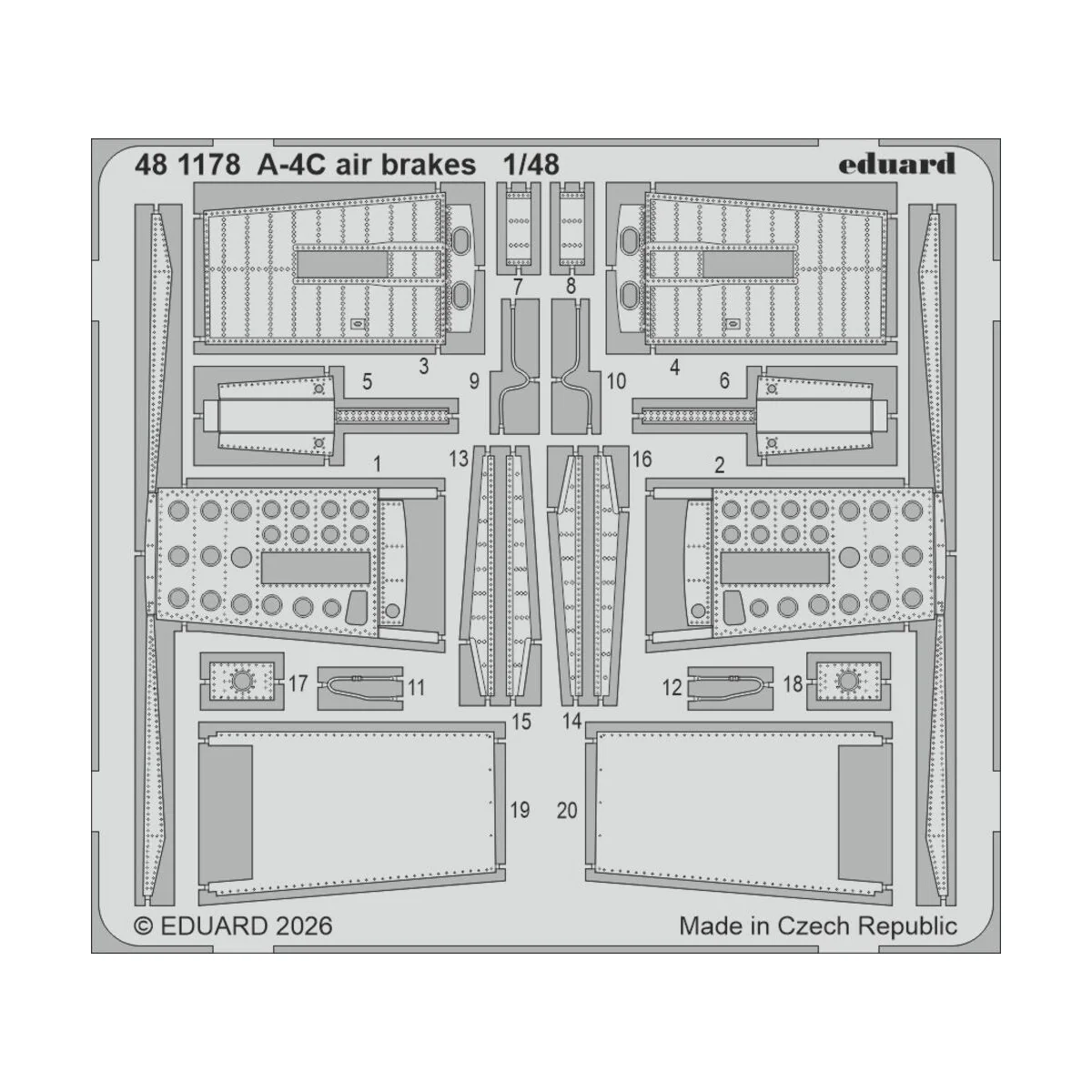 A-4C air brakes for Hobby Boss, 1/48 - Eduard Accessories 481178