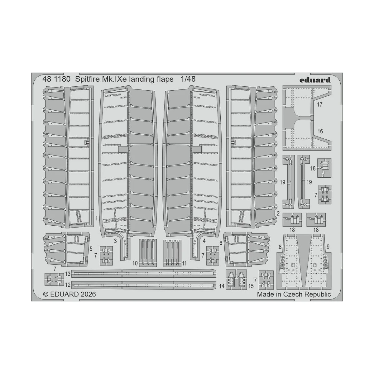 Spitfire Mk.IXe landing flaps for Airfix, 1/48 - Eduard Accessories...